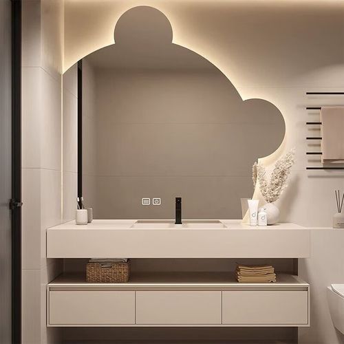 Moderno design senza maniglia YALIG Gold Makeup Organizer per vanità e lavandini del bagno