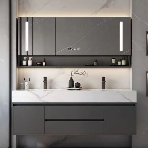 Moderno design senza maniglia YALIG Gold Makeup Organizer per vanità e lavandini del bagno