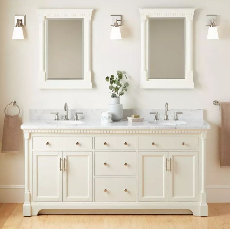 Moderno design senza maniglia YALIG Gold Makeup Organizer per vanità e lavandini del bagno