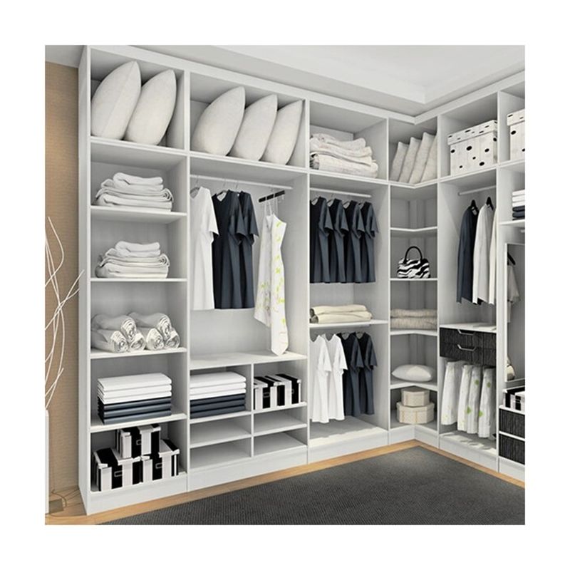 Arredamento per camera da letto Moderno Piccolo L Walk in Closet Armadio per la soluzione della camera da letto