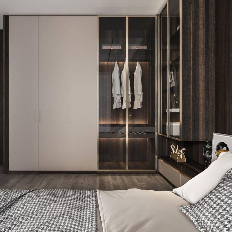 Arredamento per camera da letto Moderno Piccolo L Walk in Closet Armadio per la soluzione della camera da letto