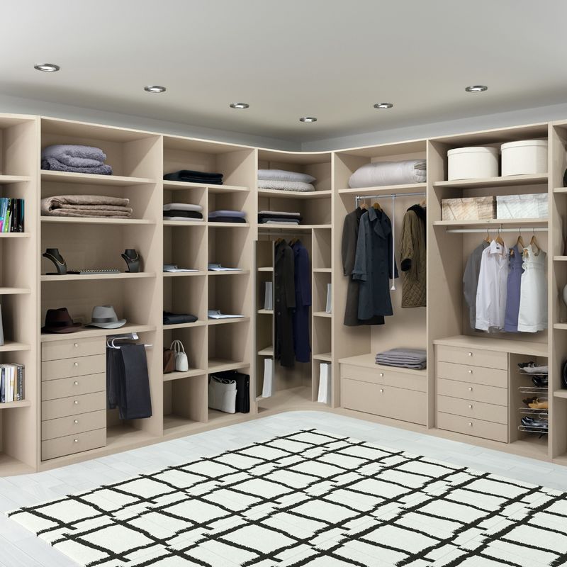 Arredamento per camera da letto Moderno Piccolo L Walk in Closet Armadio per la soluzione della camera da letto
