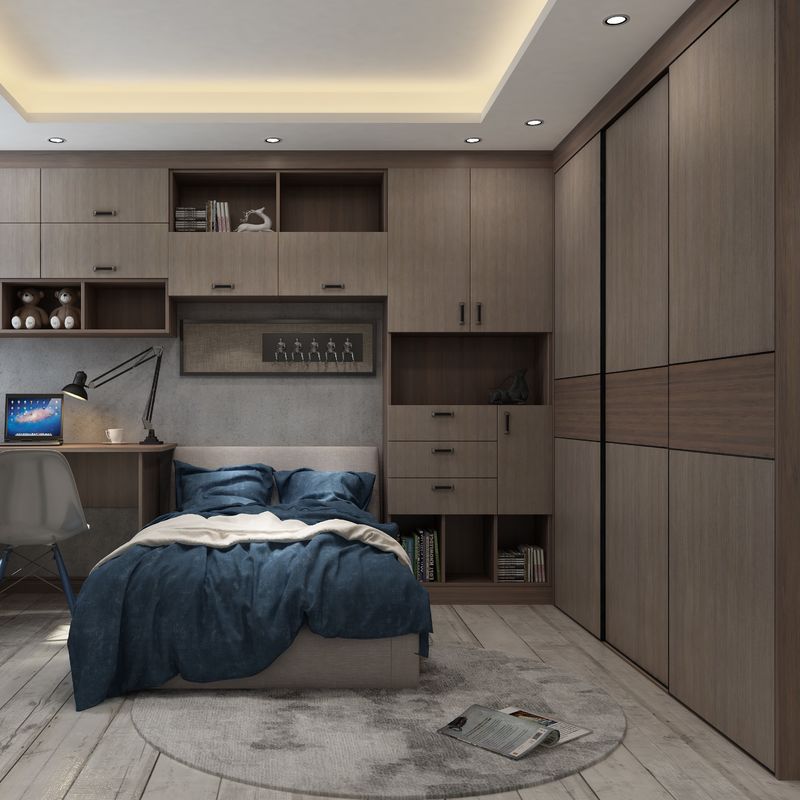 Arredamento per camera da letto Moderno Piccolo L Walk in Closet Armadio per la soluzione della camera da letto
