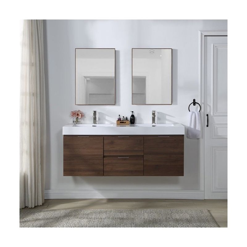 L' originale armadietto da bagno in quercia importato da YALIG stile moderno e larghezza 38-46.