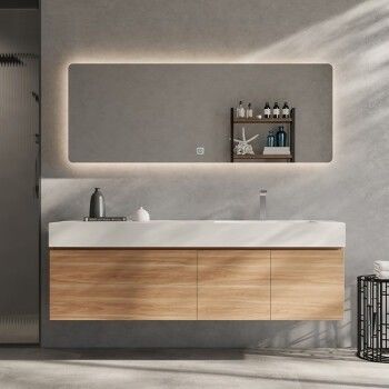 L' originale armadietto da bagno in quercia importato da YALIG stile moderno e larghezza 38-46.