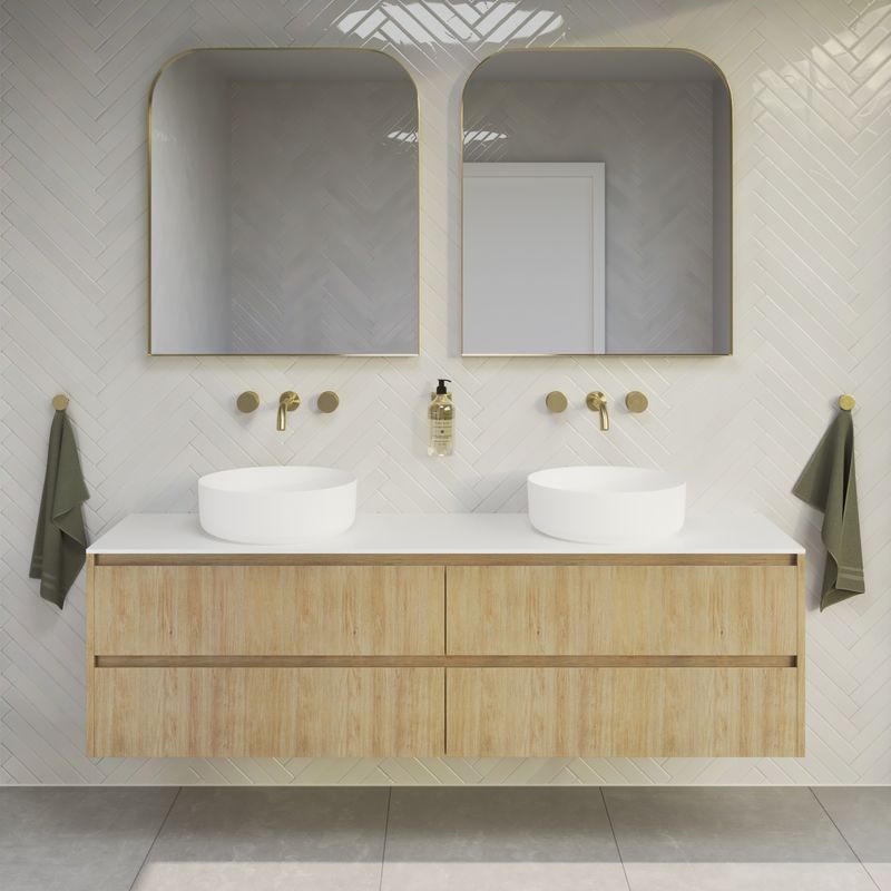 L' originale armadietto da bagno in quercia importato da YALIG stile moderno e larghezza 38-46.