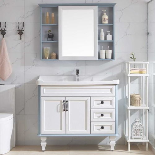 YALIG Customized Conter Wash Basin Armoire in Legno Bianco Bagno Armoires Vanité Con Specchio In Argento