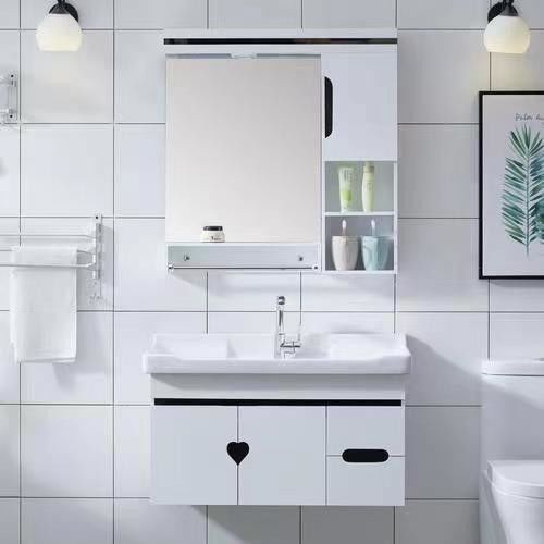Modern Cabinet Storage and Bathroom Vanity Light Combo con Specchio di YALIG Design