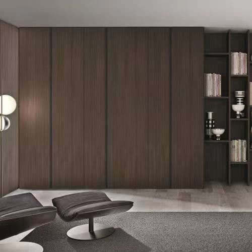 Mantenimento minimo Porta a dondolo in melamina di colore legno moderno Armadio camera da letto per villa