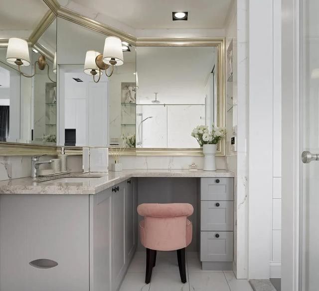 YALIG Cabinet Shaker Fluted Panel Quartz Countertop Bagno Vanity per 38-46 in Larghezza