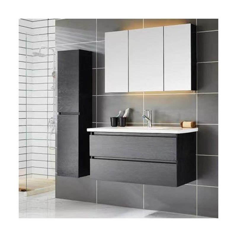 Rettangolo moderno minimalista YALIG Bagno Vanità con colore puro e specchio incluso