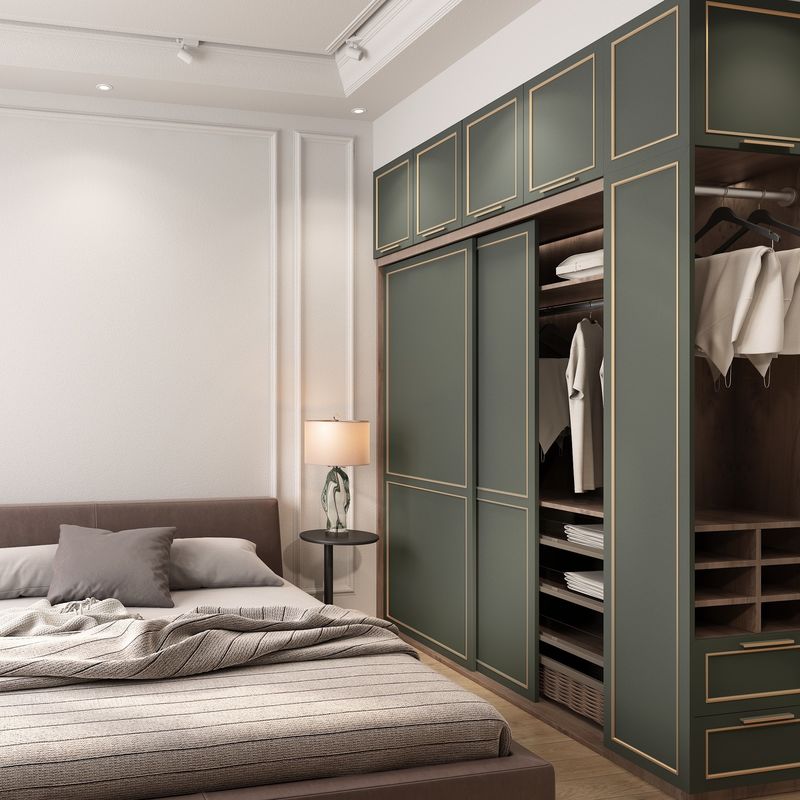 Imballaggio postale YALIG Modern Simplicity Camera da letto doppia porta Armadio Design per appartamento