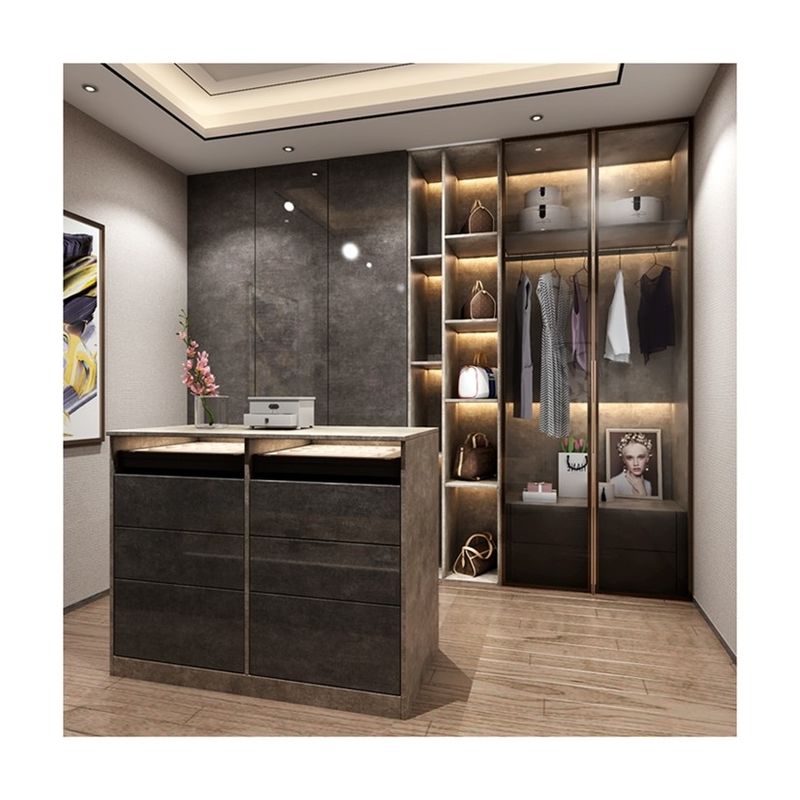 Stile di design contemporaneo YALIG Veneer Armadi di angolo moderni per mobili da letto