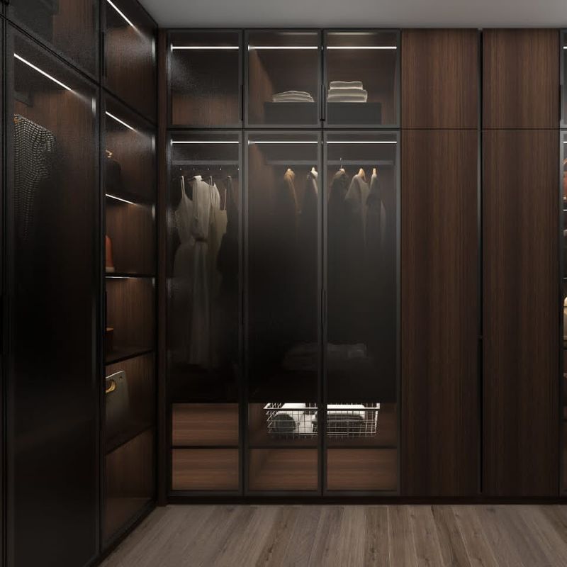 Stile di design contemporaneo YALIG Veneer Armadi di angolo moderni per mobili da letto