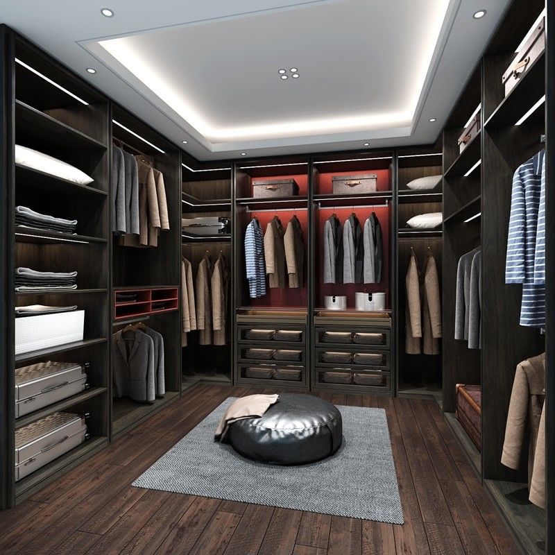 Armadio in legno in stile contemporaneo per mobili da letto in colore personalizzato
