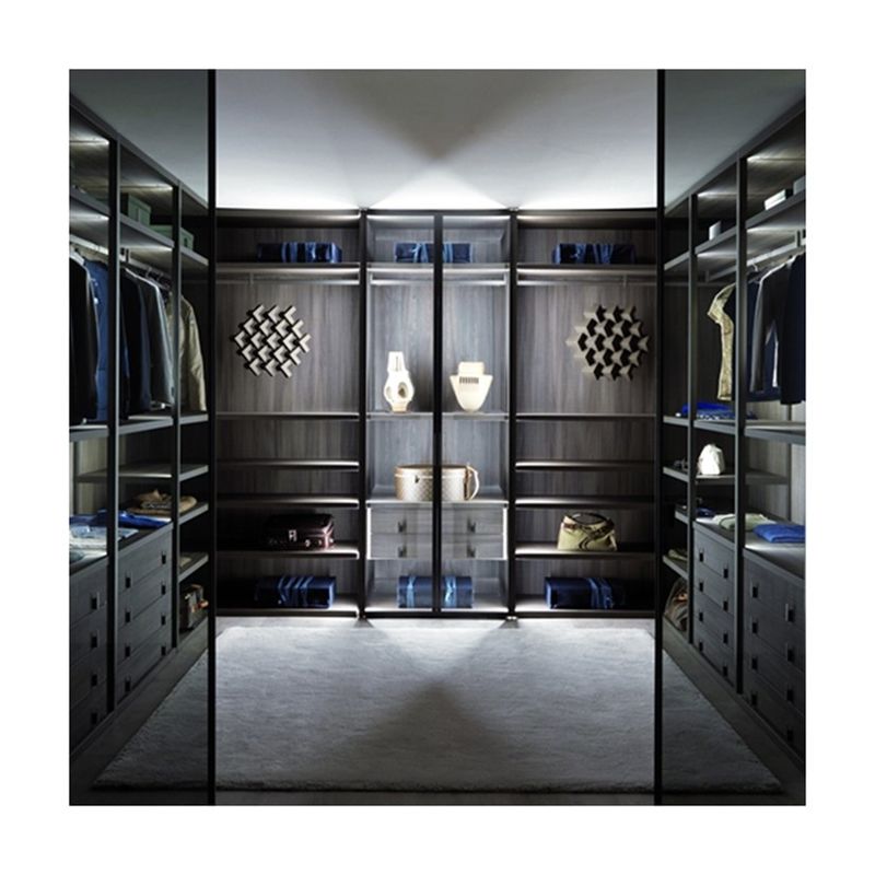 PANEL stile legno YALIG grande angolo armadio aperto per stile di design contemporaneo