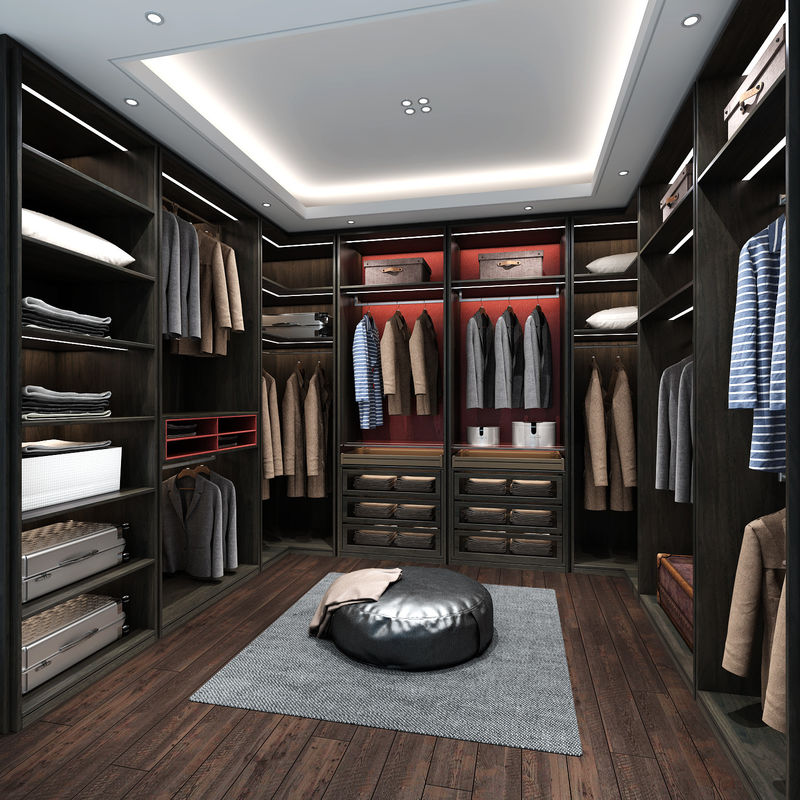 PANEL stile legno YALIG grande angolo armadio aperto per stile di design contemporaneo