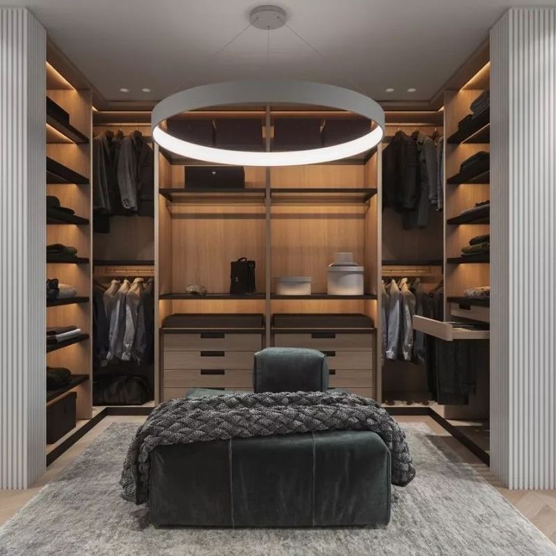 PANEL stile legno YALIG grande angolo armadio aperto per stile di design contemporaneo