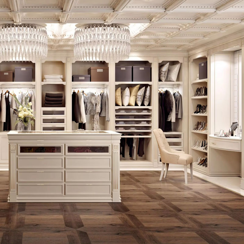 NO Piegato Moderno In Legno Camminare In Armadio Armadio Con Custom Melamine Storage Design