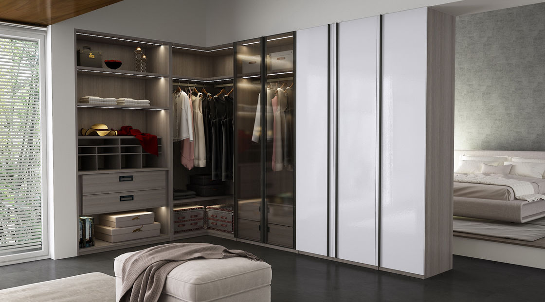 NO Piegato Moderno In Legno Camminare In Armadio Armadio Con Custom Melamine Storage Design